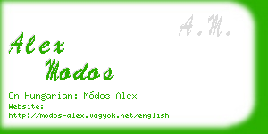 alex modos business card