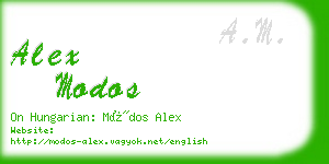 alex modos business card